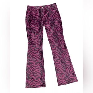 Vintage Y2K Serious brand Purple and Black Faux Fur Zebra Print Pants